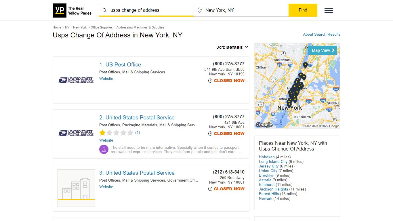 Usps Change Of Address in New York, NY with Reviews - YP.com